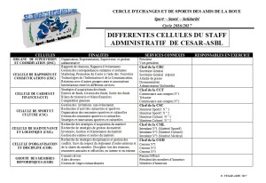 Répartition des cellules